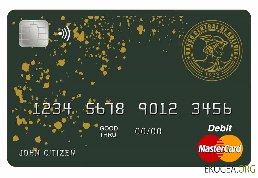 Carte bancaire Mastercard de la Banco Central de Bolivia en Bolivie